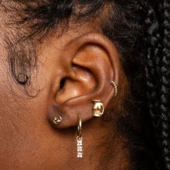 Des Boucles D'Oreilles | Anissa Kermiche Boucle D'Oreille Trio Bronte Dore