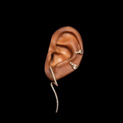 Goujons | Anissa Kermiche Mini Boucle D'Oreille Topaze Blanche
