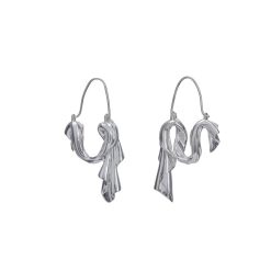 Des Boucles D'Oreilles | Anissa Kermiche Boucles D'Oreilles Drapees Pendantes (Argent)