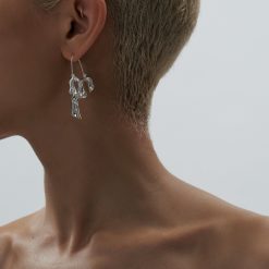 Des Boucles D'Oreilles | Anissa Kermiche Boucles D'Oreilles Drapees Pendantes (Argent)