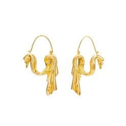 Des Boucles D'Oreilles | Anissa Kermiche Boucles D'Oreilles Drapees Pendantes (Or)