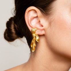 Des Boucles D'Oreilles | Anissa Kermiche Boucles D'Oreilles En Tissu Dore (Or)