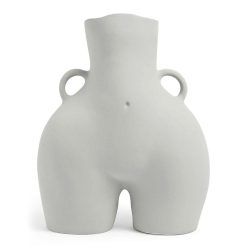 Maison | Anissa Kermiche Vase Avec Poignees D'Amour (Gris Clair)